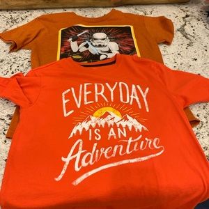 Boys lot of 2 shirts size 10/12 large Star Wars